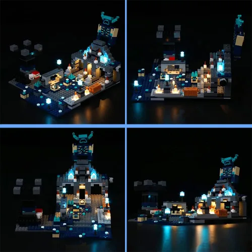 Vista 4 de VONADO Kit de luces LED compatible con Lego Minecraft The Deep Dark Battle 21246 (sin modelo), kit de iluminación de construcción compatible