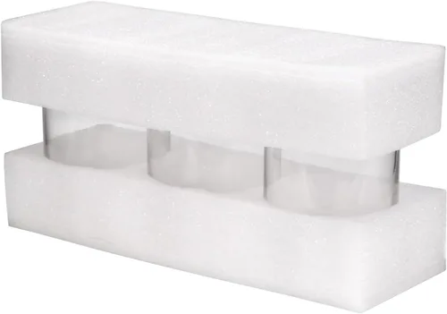 Vista 7 de Juego de 3 jarrones cilíndricos de vidrio para centros de mesa, florero transparente de 6 pulgadas de alto para decoración del hogar, portavelas