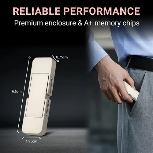 Vista 3 de Unidad USB de 128 GB, SSD portátil rápida 550 MB/s 2 en 1, tipo C+A USB3.2 Gen2 unidad de estado sólido externa, disco duro externo SSD para iPhone