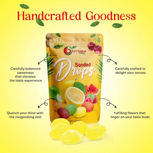 Vista 2 de NY Spice Shop Sanded Lemon Drops - Caramelo duro de limón de 1 libra - Caramelo antiguo - Caramelo a granel - Dulces deliciosos dulces picantes