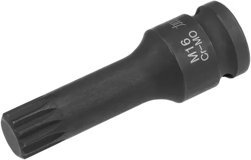 Vista 7 de uxcell 1/2" Drive x M7 (0.276 in) Impact Triple Square Spline Bit Socket, métrico 3" longitud, uso de acero CR-MO con destornilladores de impacto