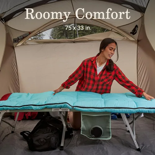Vista 14 de Coleman Flatlands 30/40/50°F Sleeping Bag, Made from 100% Recycled Material, Big & Tall Options, Cool-Weather Sleeping Bag for Camping, Sleepovers