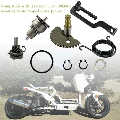 Vista 6 de Kit de pedal de eje de arranque de engranaje de arranque para GY6 49cc 50cc 139QMB Motor Ciclomotor ATV Scooters Roketa Taotao Jonway