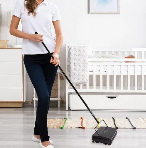 Vista 6 de Fuller Brush 17027 - Barredora electrostática de alfombras y suelos, ancho de limpieza de 9 pulgadas, ligera, ideal para desórdenes con migas