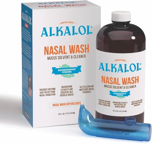 Alkalol - Un lavado nasal calmante natural, mentol, juego de 2 piezas, 1 unidad