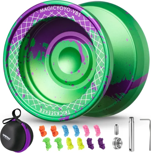 V8s Yoyo para Niños 8-12, Yoyo Profesional de Metal Sensible para Principiantes, Yoyo de Modo Dual con Rodamiento No Sensible para Adultos
