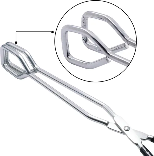 Vista 2 de HINMAY Pinzas de tijera de cocina de acero inoxidable de 10 pulgadas, juego de 2