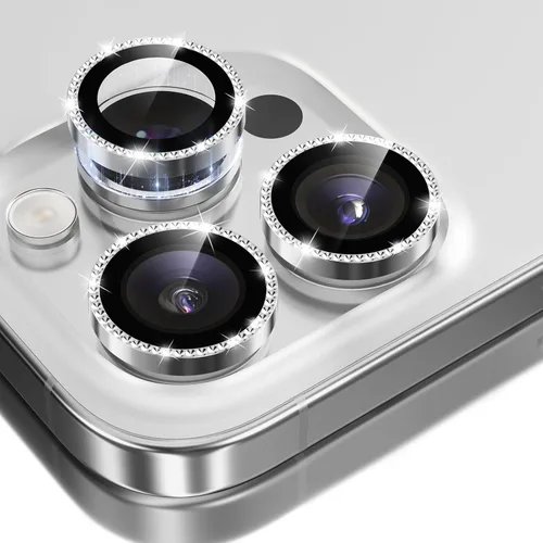 Vista 10 de GolbinBox Protector de lente de cámara para iPhone 13 Pro/13 Pro Max, ajuste invisible 1:1, vidrio templado 9H, cubierta individual de metal ultra