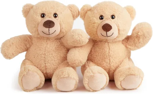 BenBen Oso de peluche, oso de peluche de 8 pulgadas, paquete de 2 juguetes de peluche para baby shower, decoración de Pascua, regalo para niños y