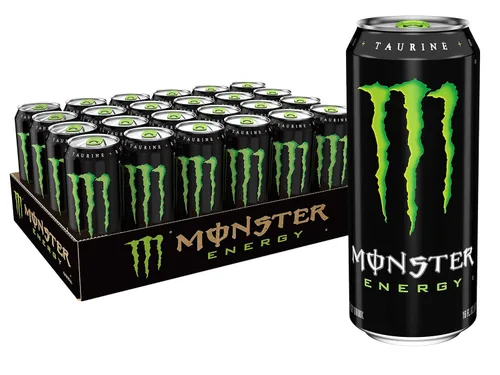 Vista 2 de Monster Energy Drink, Green, Original, 16 onzas (paquete de 24) y caramelo salado Java Monster, café + bebida energética, 15 onzas (paquete de 12)