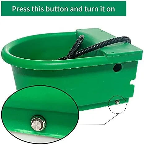 Vista 6 de Cuenco automático para perros con calefacción de 1.3 galones, canal de agua térmica al aire libre para ganado de mascotas, ganado, ovejas