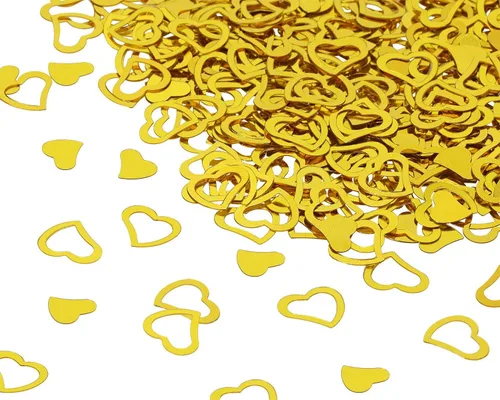 Vista 18 de ONLYKXY 1200 piezas de confeti en forma de corazón, decoración de mesa de boda, confeti con purpurina para fiesta de boda (azul)