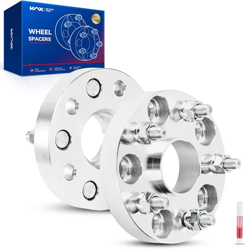 Vista 40 de KAX Espaciadores de rueda de 4 x 4.25 pulgadas de 1 pulgada para enfoque, fiesta, espaciadores centrados de 4 lengüetas con orificio de cubo