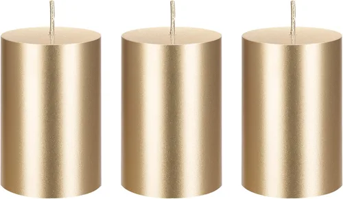 Vista 17 de Mega Candles 1 vela de pilar de oro sólido sin perfume, vertida a mano, vela de cera de alta calidad de 2 x 3 pulgadas, decoración del hogar, spas