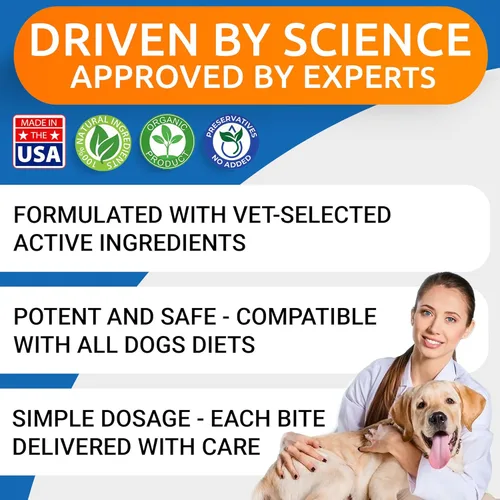 Vista 3 de BARK&SPARK Golosinas masticables avanzadas para el alivio de alergias y picazón en perros - Píldoras para el alivio de la piel con probióticos