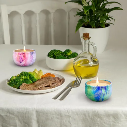 Vista 3 de Velas de aromaterapia para 9 unidades, velas aromáticas en frasco, regalos para mujeres, juego de velas perfumadas para el hogar, para San Valentín