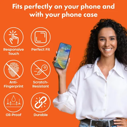 Vista 5 de Slapback - Protector de pantalla de privacidad prémium para iPhone 14 Pro [2 unidades] [pantalla de 6.1 pulgadas] Anti-espía 28 grados opaca dureza