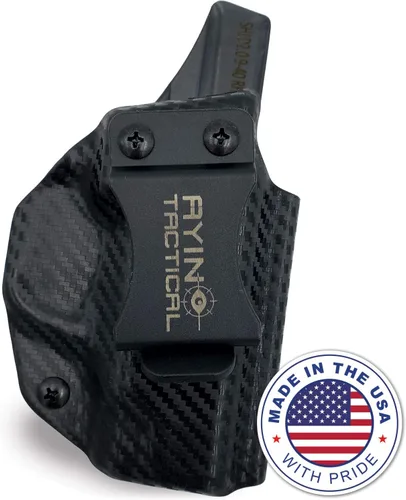 Vista 3 de 2 in 1 Concealed Carry Holster IWB OWB Right-Handed Holster, Made in USA, Optics Cut, Positive Adjustable Retention