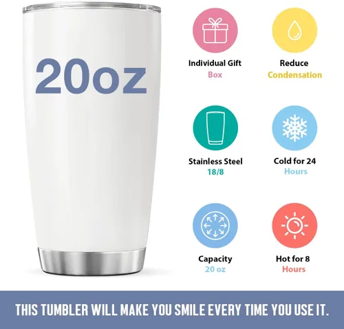 Vista 6 de CUBICER Author - Vaso de café con tapa, regalo de cumpleaños para mujeres, hombres y adolescentes, taza aislada de doble pared al vacío, vasos