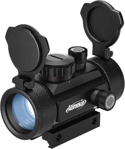 AOMEKIE Airsoft Red Dot Sight Scope Reflex Rifle Alcance 1.181 in Lente multicapa con 0.866 in/0.433 in Weaver Picatinny Rail Mount para caza Tiro