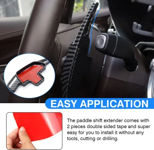 Vista 6 de Karltys Extensión de palanca de cambios de volante de fibra de carbono para Mercedes Benz B C GLA GLC GLE S Class Car Steering Wheel Shift Paddle