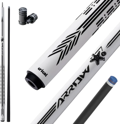 Vista 13 de CRICAL Carbon Fiber Pool Cue Stick - 58" Low Deflection Professional Pool Cue with Pro Taper Shaft, 3D Anti-Slip Wrapless Grip, 12.5mm Tip & 3/8x8
