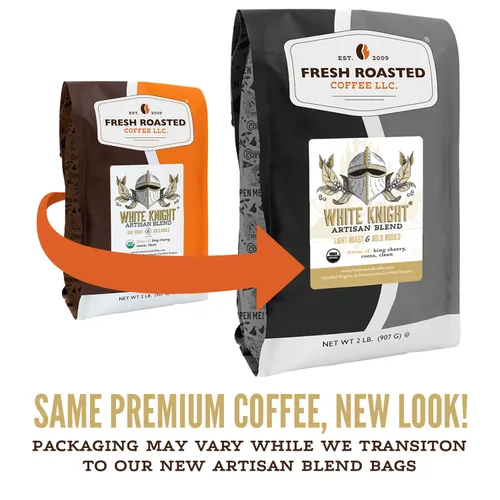 Vista 53 de Fresh Roasted Coffee, Caballero Negro Orgánico USDA Orgánico, Kosher Tostado oscuro 2 lb (32 oz) Molido