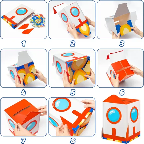 Vista 20 de H1vojoxo 40 cajas de dinosaurios para el día de San Valentín para niños, tarjetas del día de San Valentín y buzón para intercambio de clases