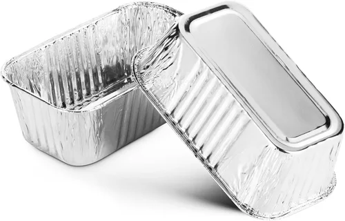 Vista 3 de MontoPack Sartenes desechables de aluminio para pan Tamaño estándar profundo de 15.2 x 8.9 cm, recipientes de papel de aluminio extra grueso
