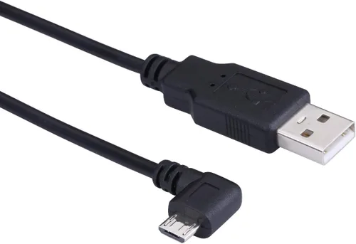 Cable de alimentación USB 2.0 A a Micro B, cable de alimentación USB de 90 grados, ángulo izquierdo con 5 clips de cableado para Garmin Dash Cam 55
