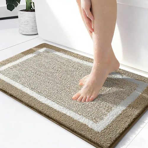 Vista 28 de OLANLY Alfombras de baño 24x16, tapetes de baño extra suaves y absorbentes de microfibra, antideslizantes, lavables a máquina, secan rápido