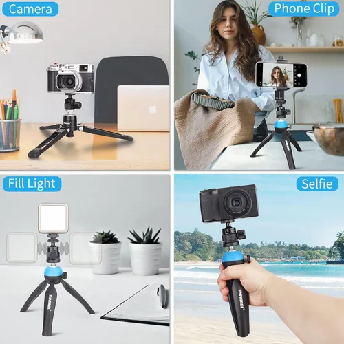 Vista 7 de Mini Ball Head-INNOREL C19 Mount Tripod Head-CNC Metal Low Profile Ballhead 360° Pan 90° Tilt Tripods Mount with 3/8" to 1/4" Adapter Ballheads, Max