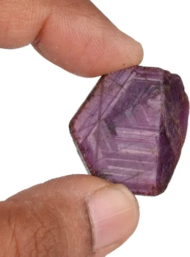 Vista 3 de GEMHUB Atractivo! Gema de rubí de estrella roja natural, 79.00 quilates con certificación Egl sin cortar V-3550, Gema, rojo