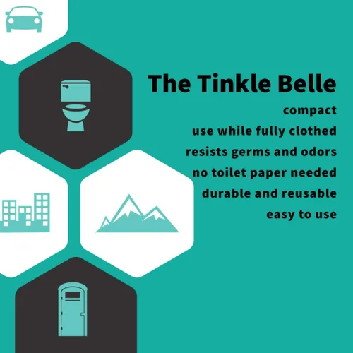 Vista 8 de Tinkle Belle - Dispositivo para poder orinar de pie, para mujeres ¡Podrás orinar de pie y sin quitarte la ropa! Fácil, compacto, fiable