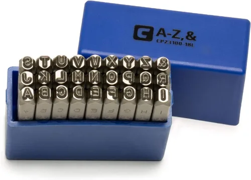 Vista 13 de Capri Tools Juego profesional de sellos de letras y números de 1/4 pulgadas, 36 piezas