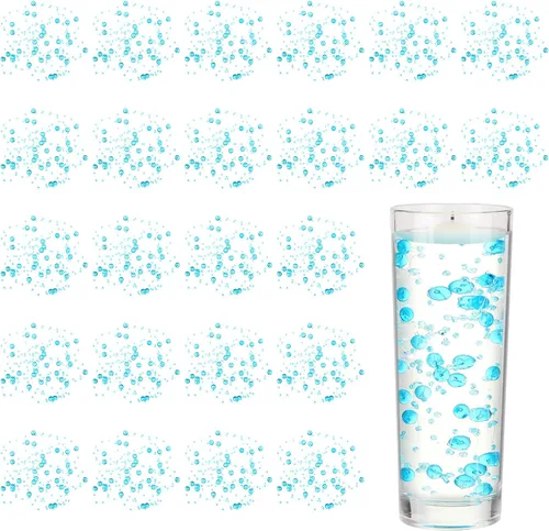 Vista 14 de Tondiamo 24 piezas de perlas artificiales para velas flotantes, perlas sintéticas, guirnalda de cuentas, decoración de centro de mesa para jarrones