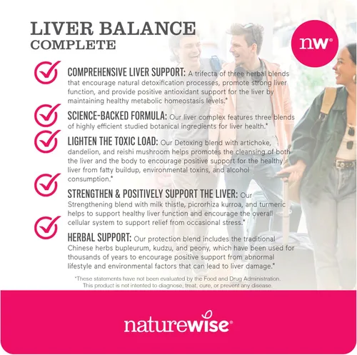 Vista 7 de NatureWise [1] Total Colon Care Herbal Cleanse - Sin OGM - 60 cápsulas [suministro para 60 días] + [1] equilibrio hepático - Cardo mariano, diente