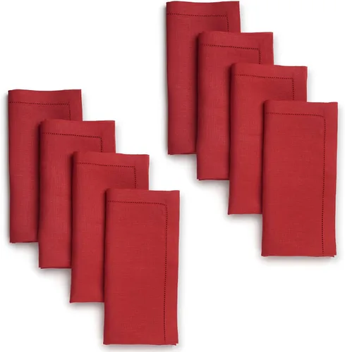 Vista 18 de D'Moksha Homes - Servilletas de tela - 20 x 20 pulgadas - Color natural - Juego de 4 servilletas de lino 100 % puro con vainica, lavables