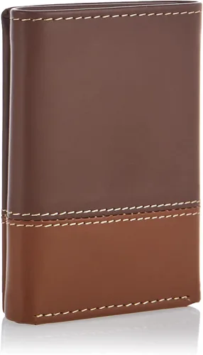 Vista 2 de Timberland - Cartera triple de cuero para hombre con ventana para tarjeta de identificación