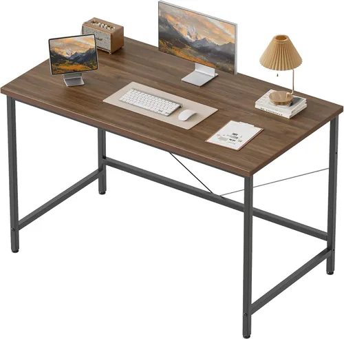Vista 36 de Mericonia Escritorio para computadora, escritorio de juegos para espacios pequeños, mesa de estilo moderno y simple para oficina en casa, mesa