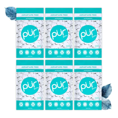 Vista 29 de PUR Gum Chicle sin aspartamo 100% xilitol Chicle natural con sabor a menta fresca, 55 piezas (paquete de 1)