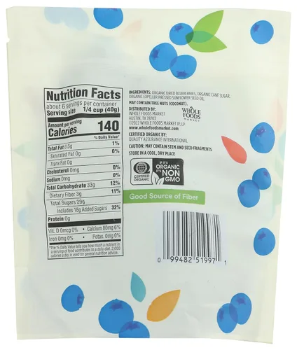 Vista 2 de 365 by Whole Foods Market, Arándanos azules secos orgánicos, endulzados, 8 onzas