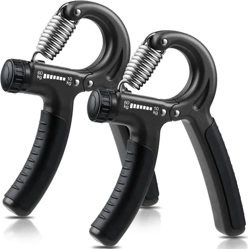 NIYIKOW Paquete de 2 entrenadores de fuerza de agarre, fortalecedor de agarre de mano, resistencia ajustable de 22-132 libras (10-60 kg),