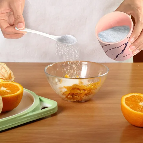 Vista 4 de Porcelain Condiment Jar, Ceramic Salt and Sugar Container with Lids and Spoons, MEKY Pottery Cruet Pot with Wooden Tray for Serving, Home, Kitchen