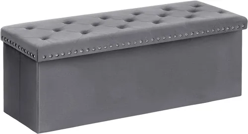 Vista 11 de B FSOBEIIALEO - Otomana de almacenamiento con forma de cubo plegable con capuchón - Otomanas con almacenamiento, cubierta de mesa de café, taburete