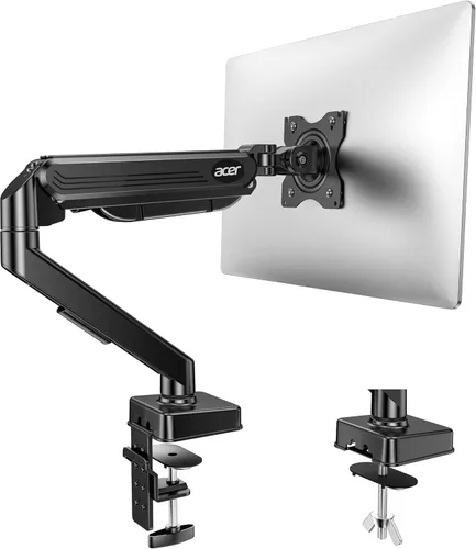 Acer Soporte para monitor único, brazo de monitor totalmente ajustable compatible con pantallas de 17 a 34 pulgadas, montaje VESA con resorte de gas