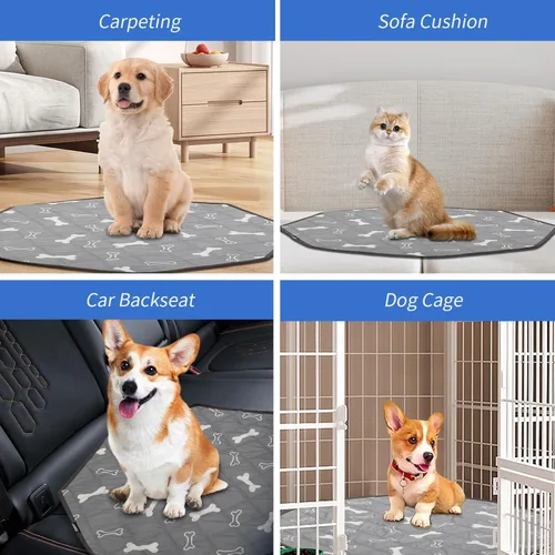 Vista 3 de Zenply - Almohadillas para orina de perro para cachorros, reutilizables, lavables, forro para parto y protección de alfombras y pisos, impermeables