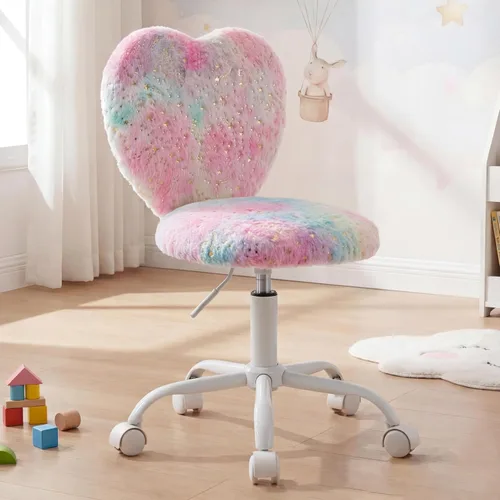 Vista 12 de Sillas de escritorio con diseño de mariposa para niños, sillas de estudio para niñas estudiantes, sillas ajustables para computadora, silla