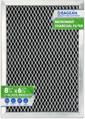 Filtro de carbón para microondas de 8.7 x 6.23 pulgadas, JX81B WB02X10733 GE de repuesto para filtro de microondas, filtro de carbón para filtros de