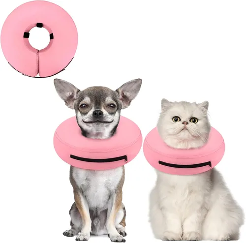 Vista 42 de Supet Collar Inflable de Cono para Perros Grandes, Medianos y Pequeños, Collar de Cono Suave para Perros y Gatos, ECollar de Cuello en Forma de Dona